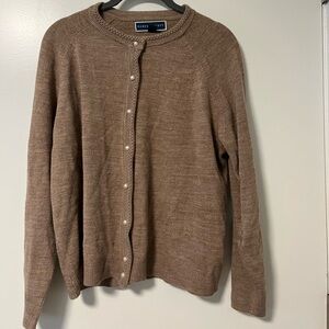 Karen Scott Petite Brown Cardigan